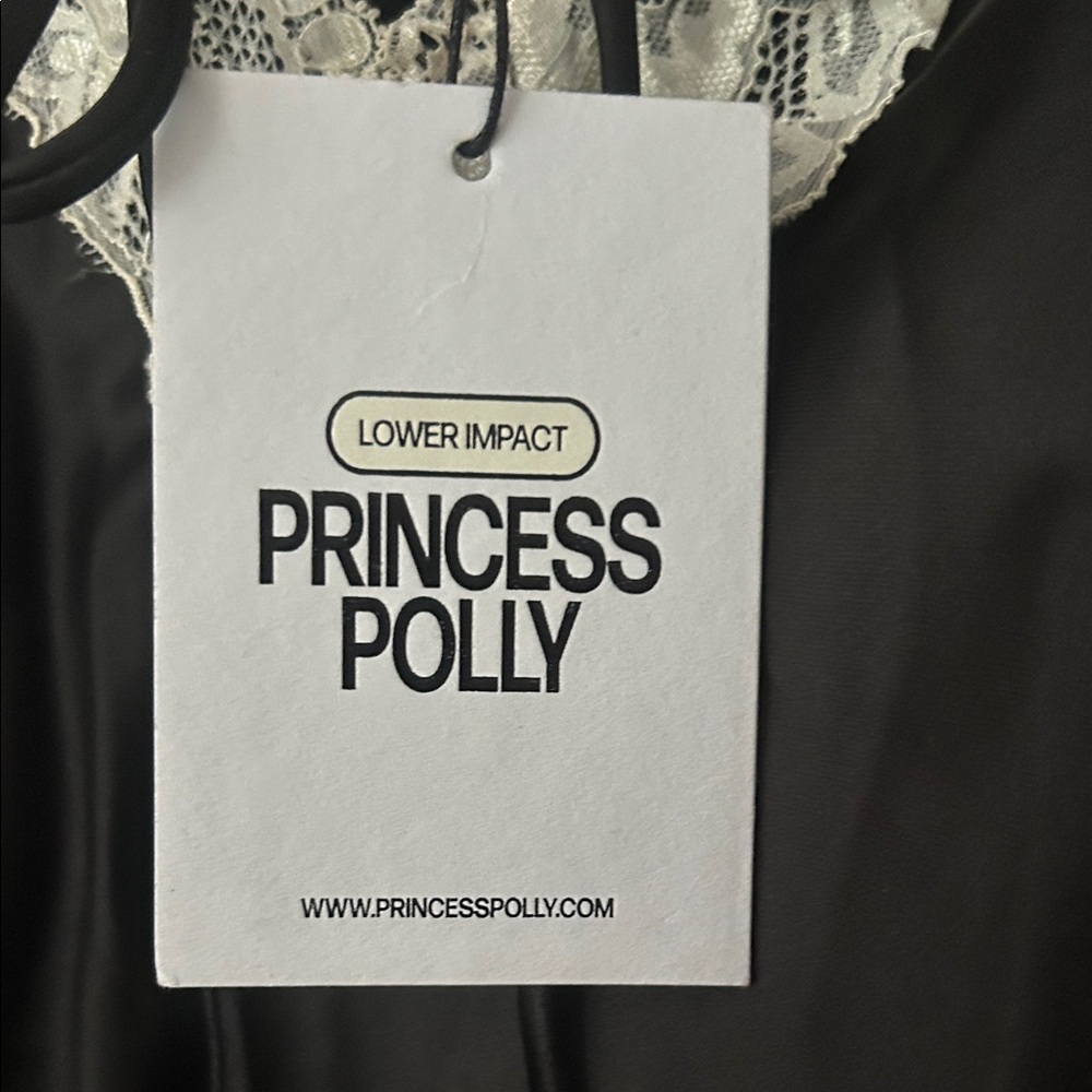NWT Black and Cream Lace Maxi Dress - Picture 9 of 10